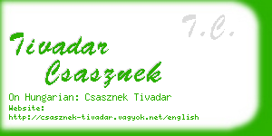 tivadar csasznek business card